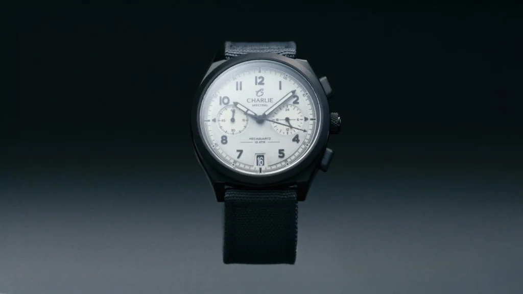 Charlie Paris GRX Spectral Evo watch against a dark background